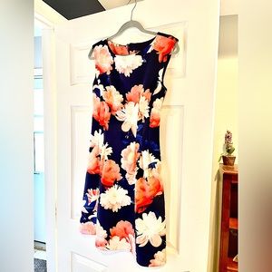 Vince Camuto Scuba Fit and Flare Floral Dress